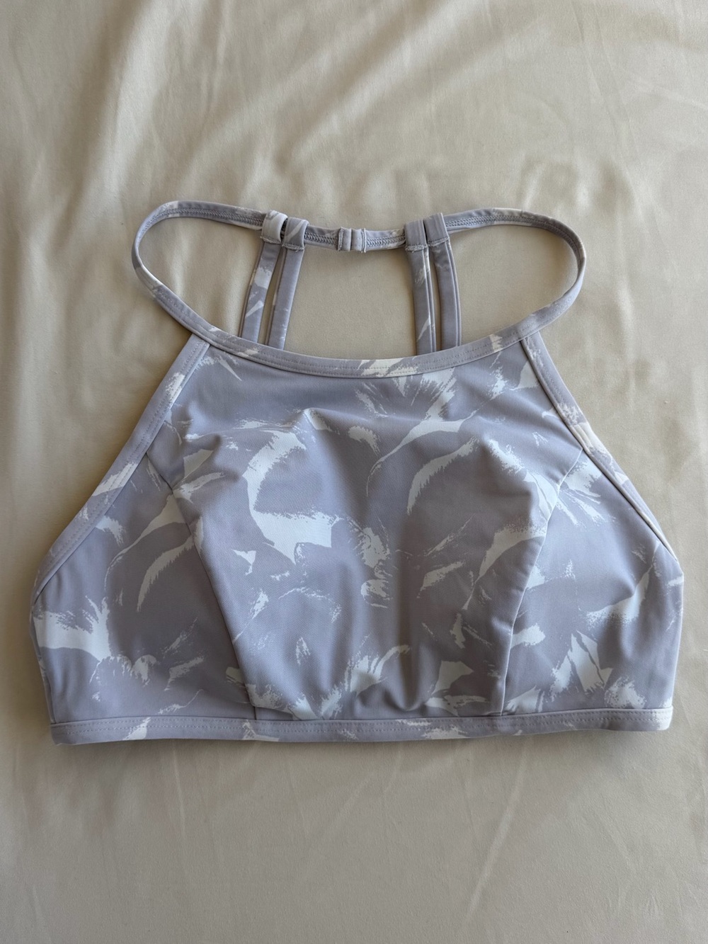 Lululemon See The Sea Swim Top - size S - Mini Flower Pop White Silver Lilac